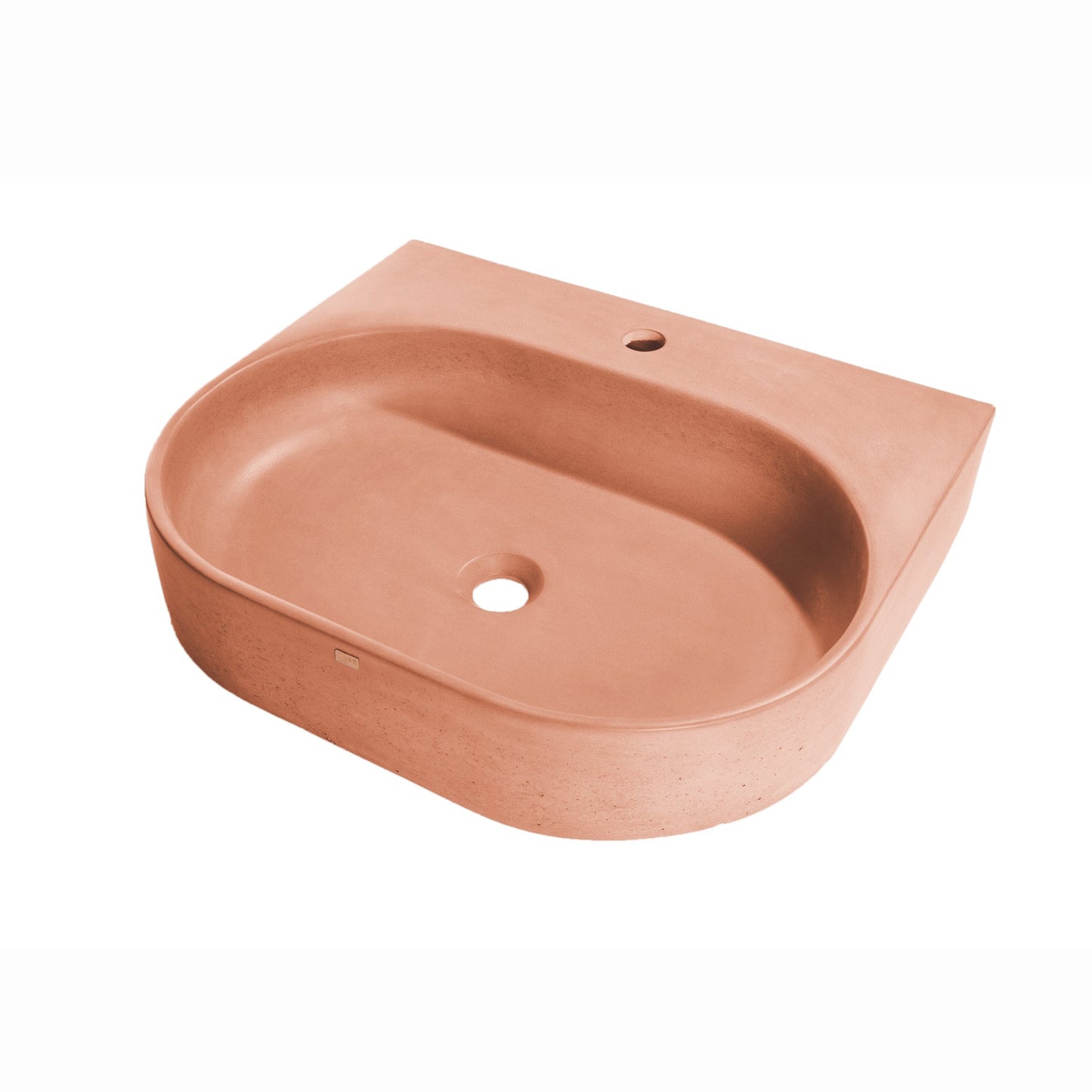 Konkretus Bahia02 22" Antilles Orange Wall-Mounted Vessel Concrete Bathroom Sink