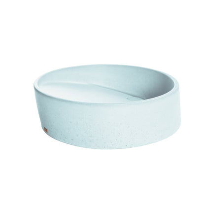 Konkretus Dal01 15" Caribbean Blue Top Mount Round Vessel Concrete Bathroom Sink