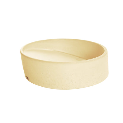 Konkretus Dal01 15" Dune Yellow Top Mount Round Vessel Concrete Bathroom Sink