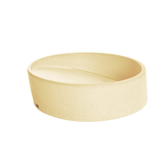 Konkretus Dal01 15" Dune Yellow Top Mount Round Vessel Concrete Bathroom Sink