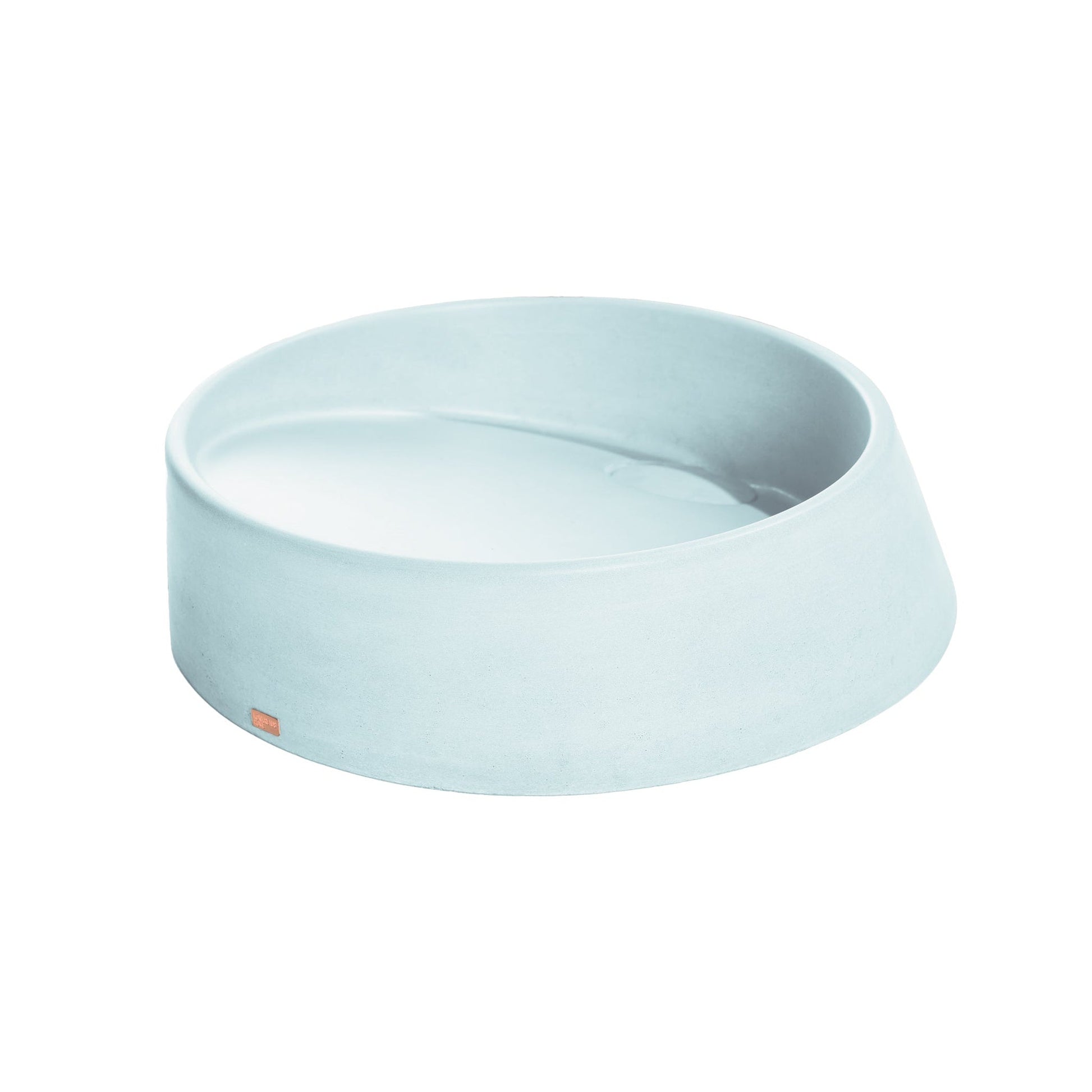 Konkretus Dal04 16" Caribbean Blue Top Mount Round Vessel Concrete Bathroom Sink