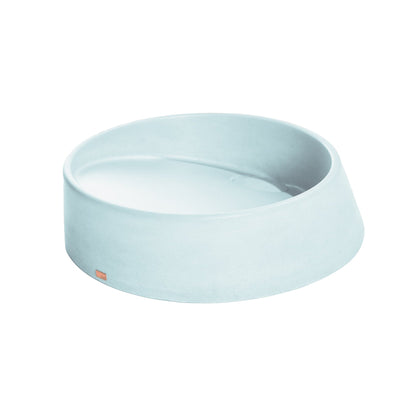 Konkretus Dal04 16" Caribbean Blue Top Mount Round Vessel Concrete Bathroom Sink