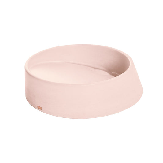 Konkretus Dal04 16" Coral Light Red Top Mount Round Vessel Concrete Bathroom Sink