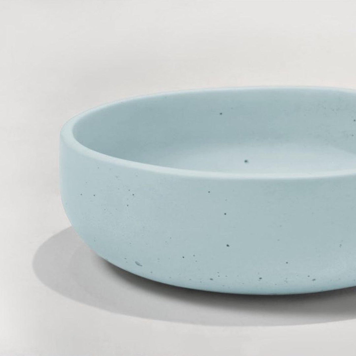 Konkretus Fladd02 15" Caribbean Blue Top Mount Vessel Concrete Bathroom Sink