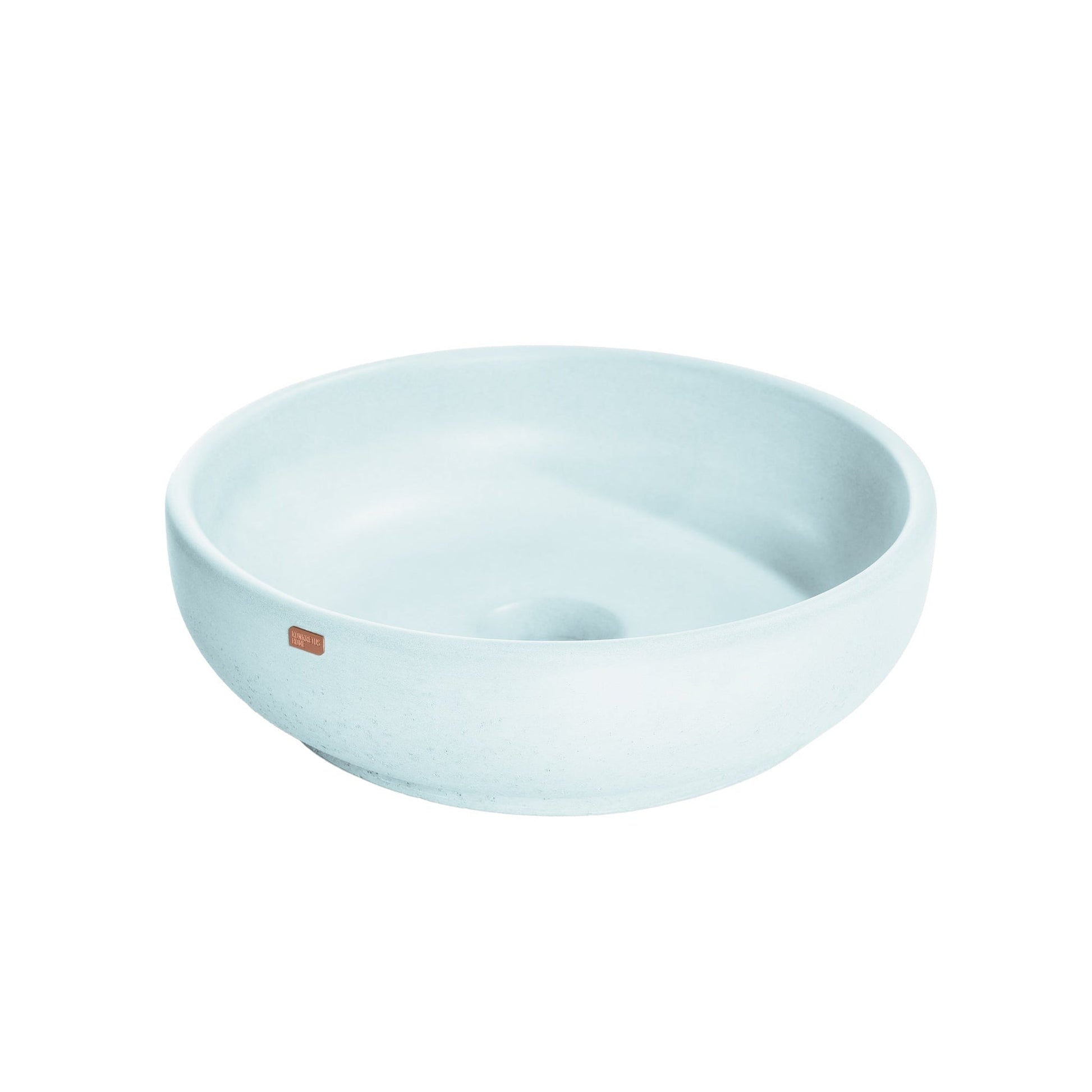 Konkretus Fladd02 15" Caribbean Blue Top Mount Vessel Concrete Bathroom Sink