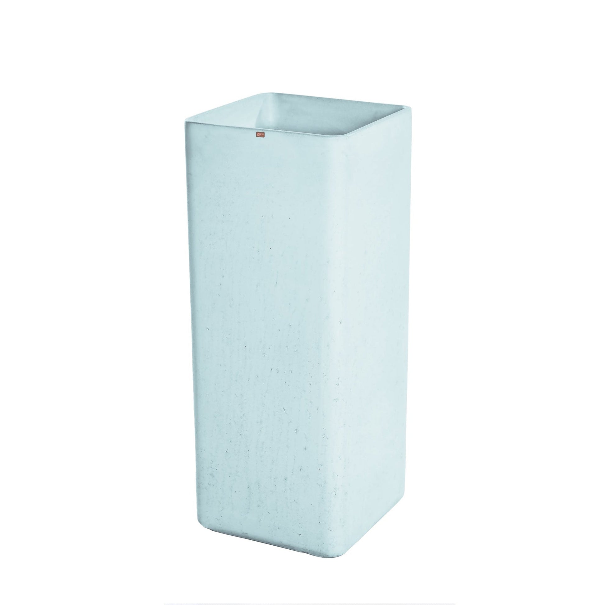 Konkretus Fladd06 15" Caribbean Blue Square Pedestal Concrete Bathroom Sink