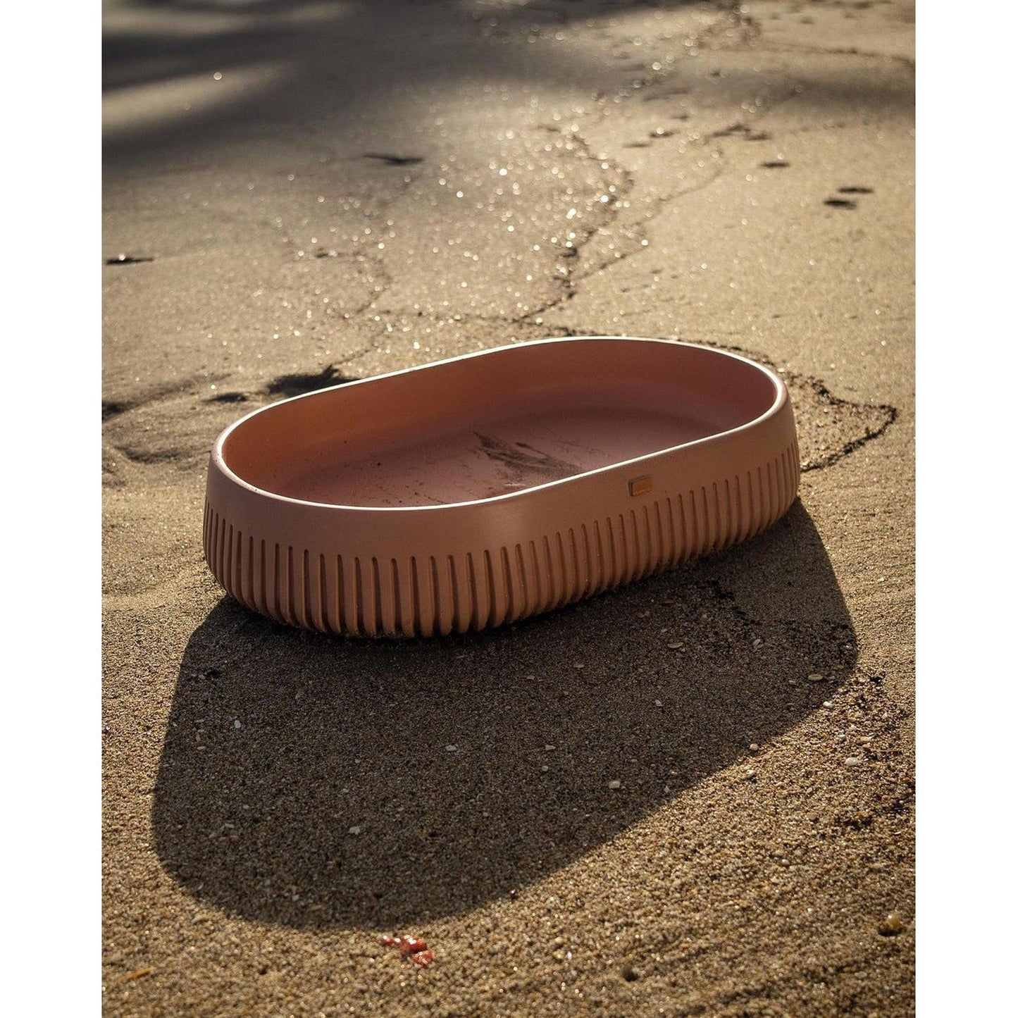 Konkretus Papua02 22" Coral Light Red Top Mount Vessel Concrete Bathroom Sink