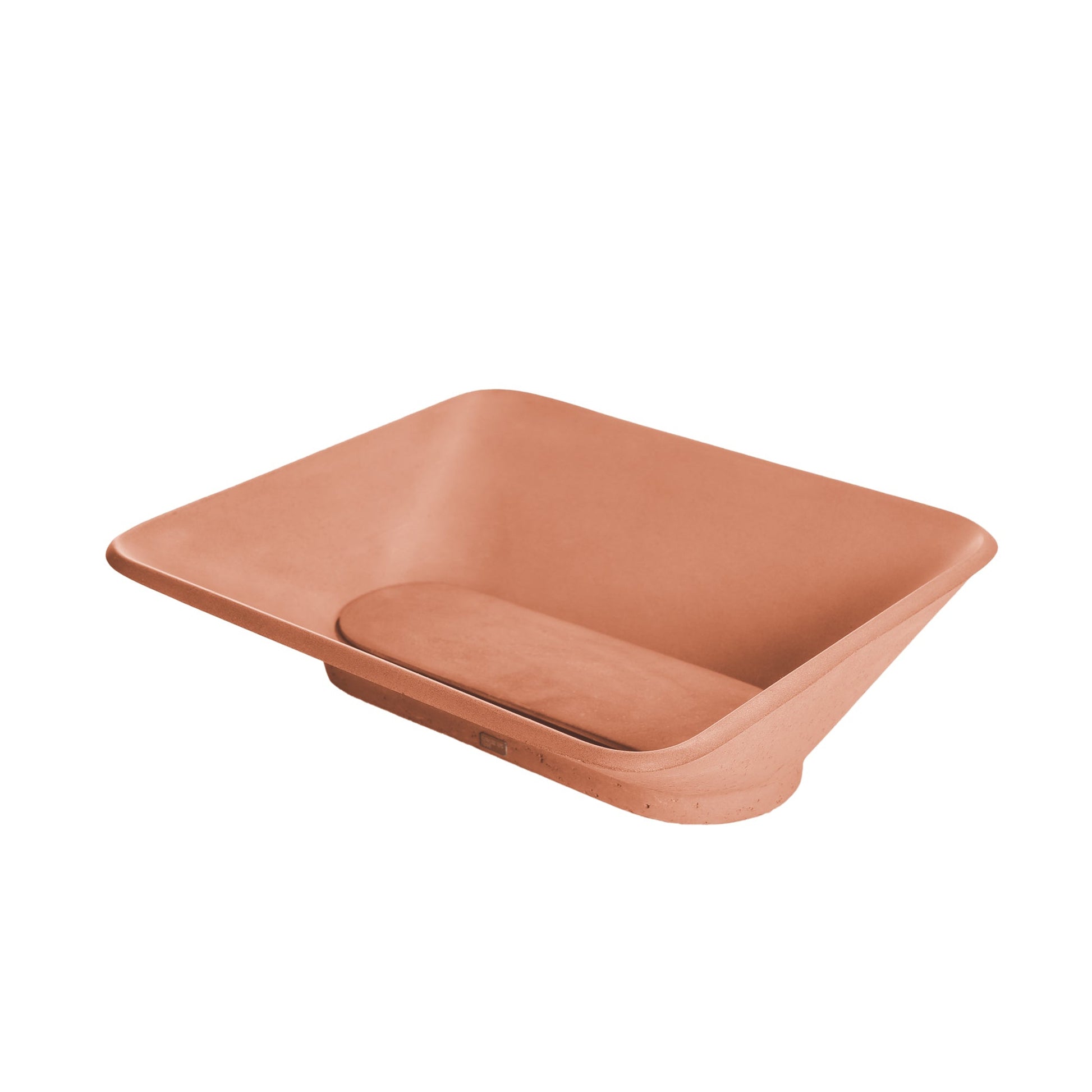 Konkretus Pondok01 14" Antilles Orange Top Mount Rectangular Vessel Concrete Bathroom Sink