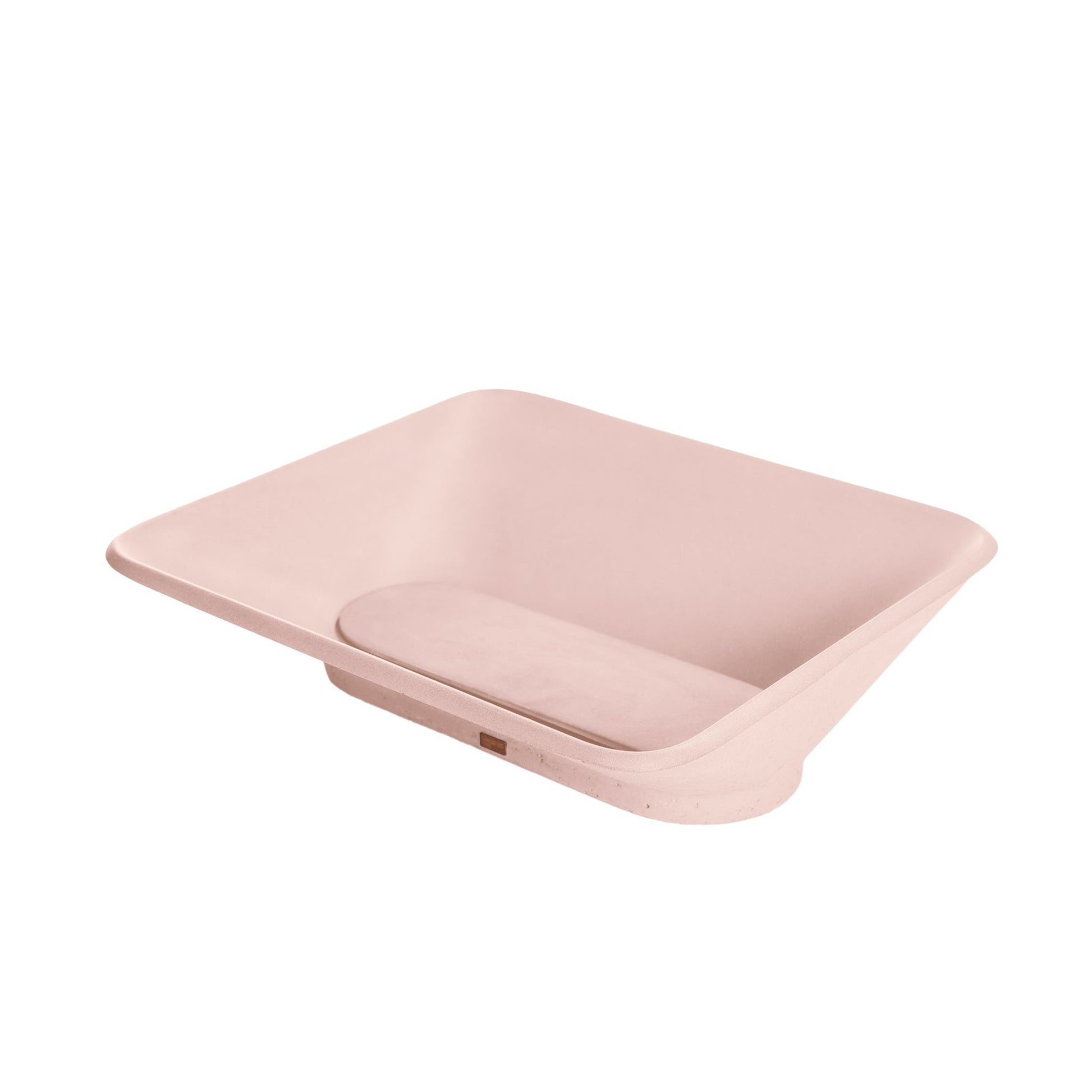 Konkretus Pondok01 14" Coral Light Red Top Mount Rectangular Vessel Concrete Bathroom Sink