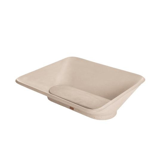 Konkretus Pondok01 14" Desert Brown Top Mount Rectangular Vessel Concrete Bathroom Sink