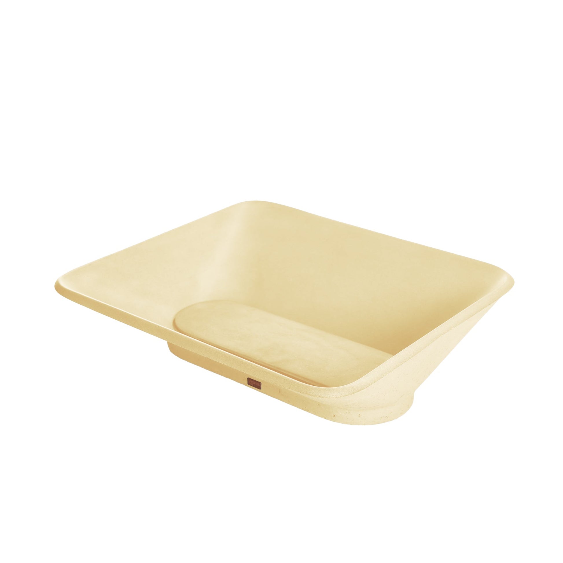 Konkretus Pondok01 14" Dune Yellow Top Mount Rectangular Vessel Concrete Bathroom Sink