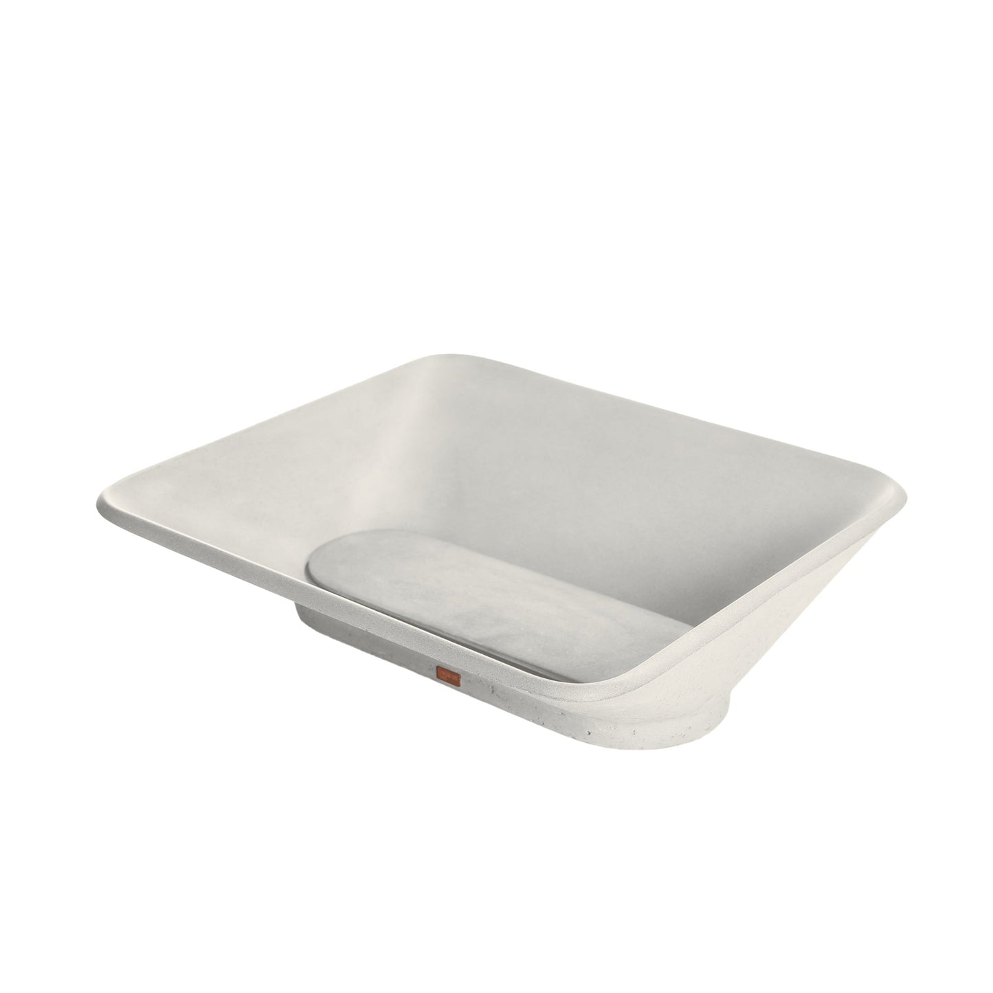 Konkretus Pondok01 14" Shadow Gray Top Mount Rectangular Vessel Concrete Bathroom Sink