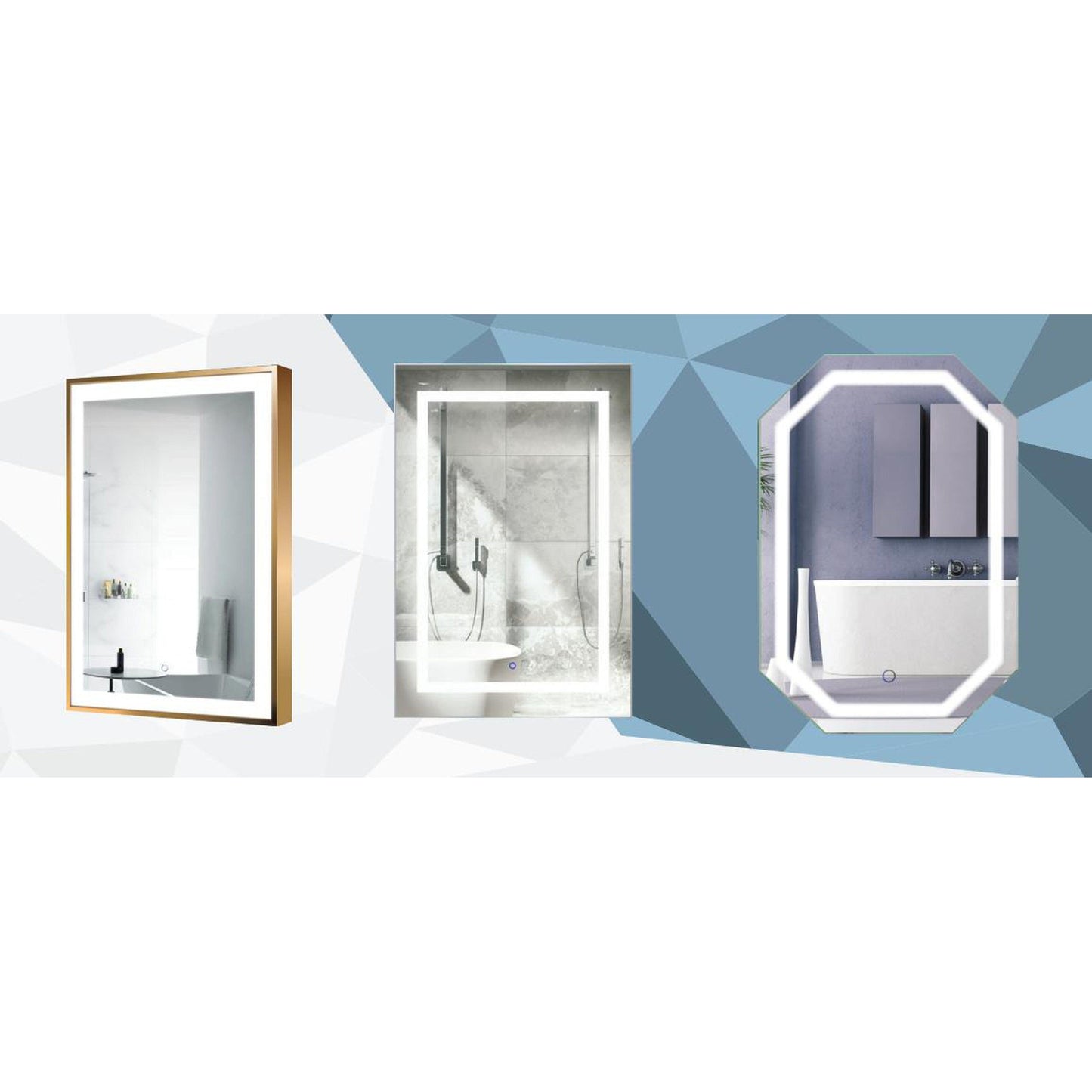 Krugg Reflections LED Bathroom Vanity Mirror On/Off Dimmer Controller