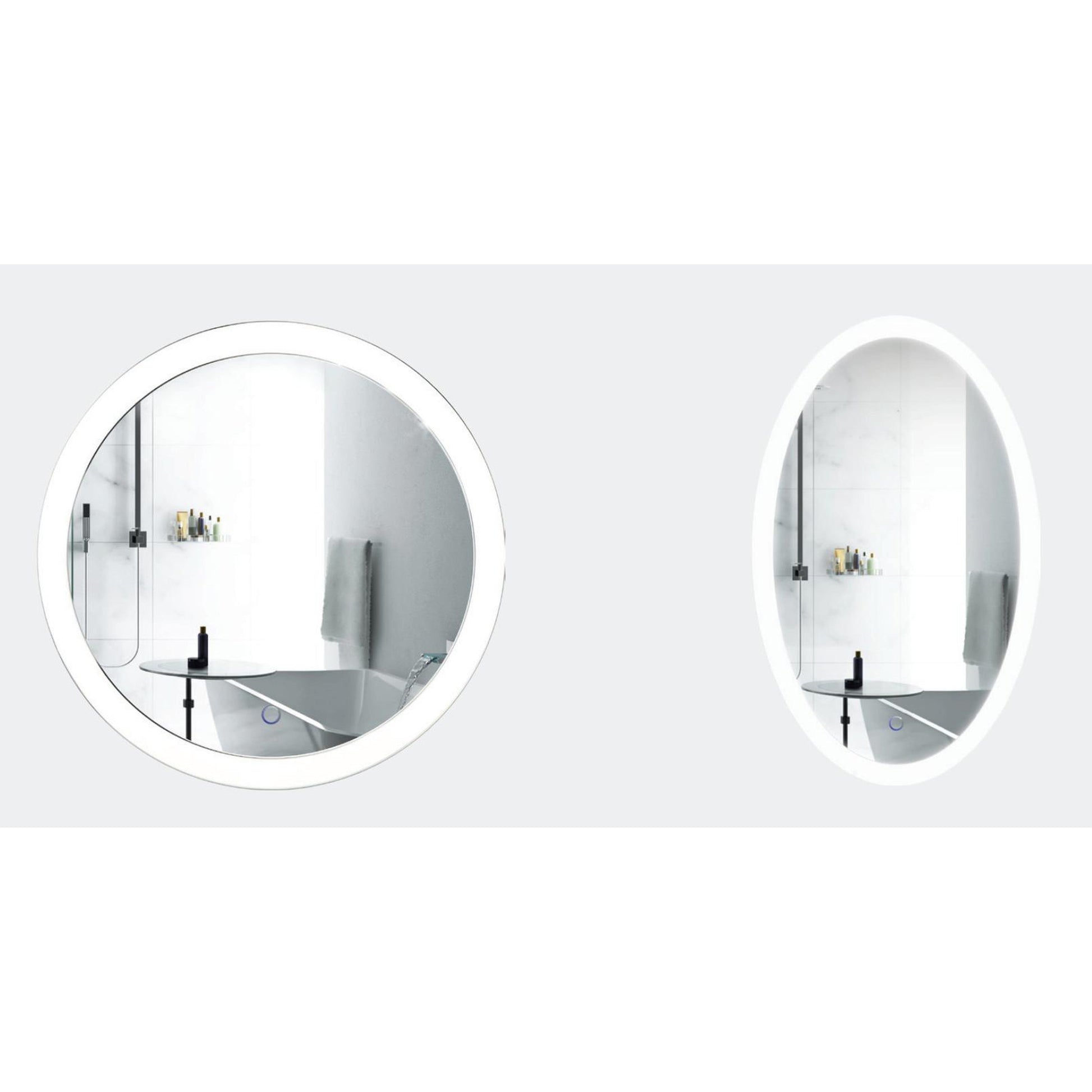 Krugg Reflections LED Bathroom Vanity Mirror On/Off Dimmer Controller