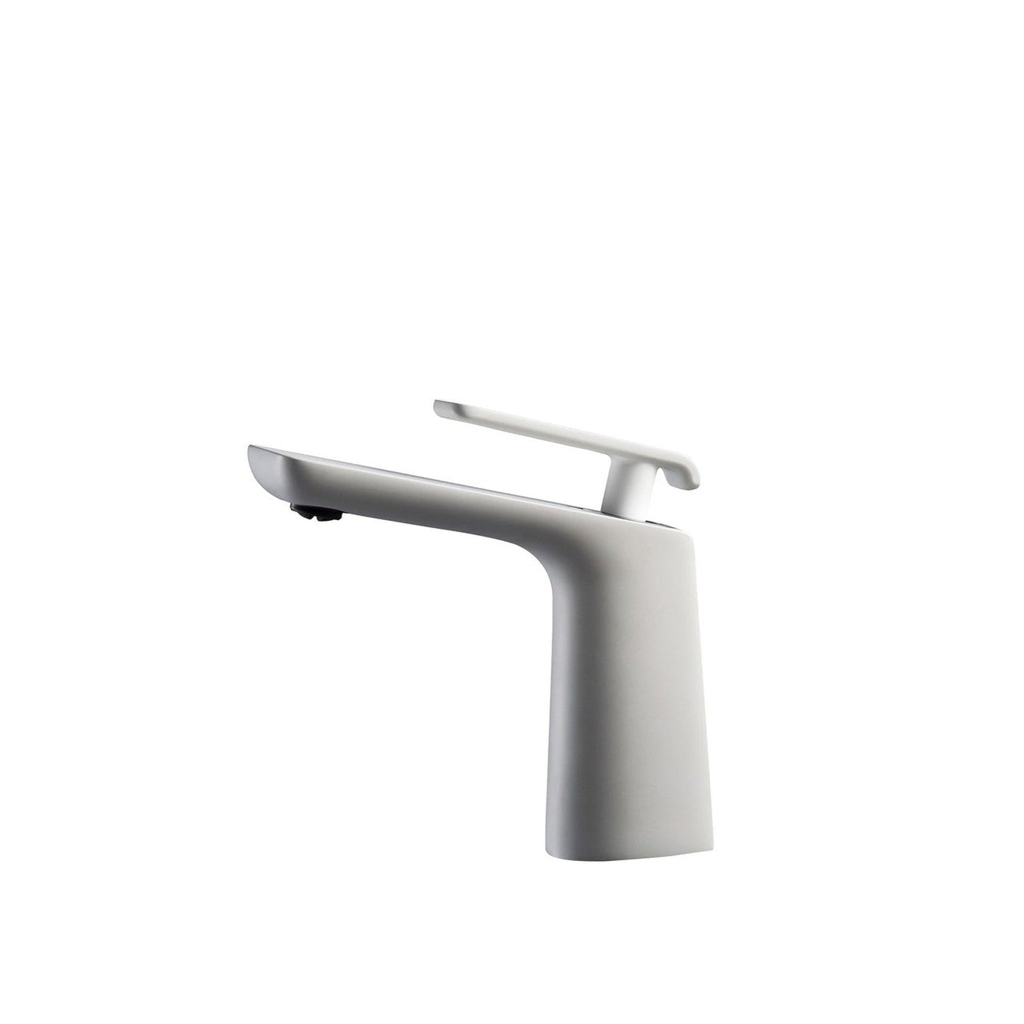 KubeBath Aqua Adatto 7" Single Hole Matte White Bathroom Faucet
