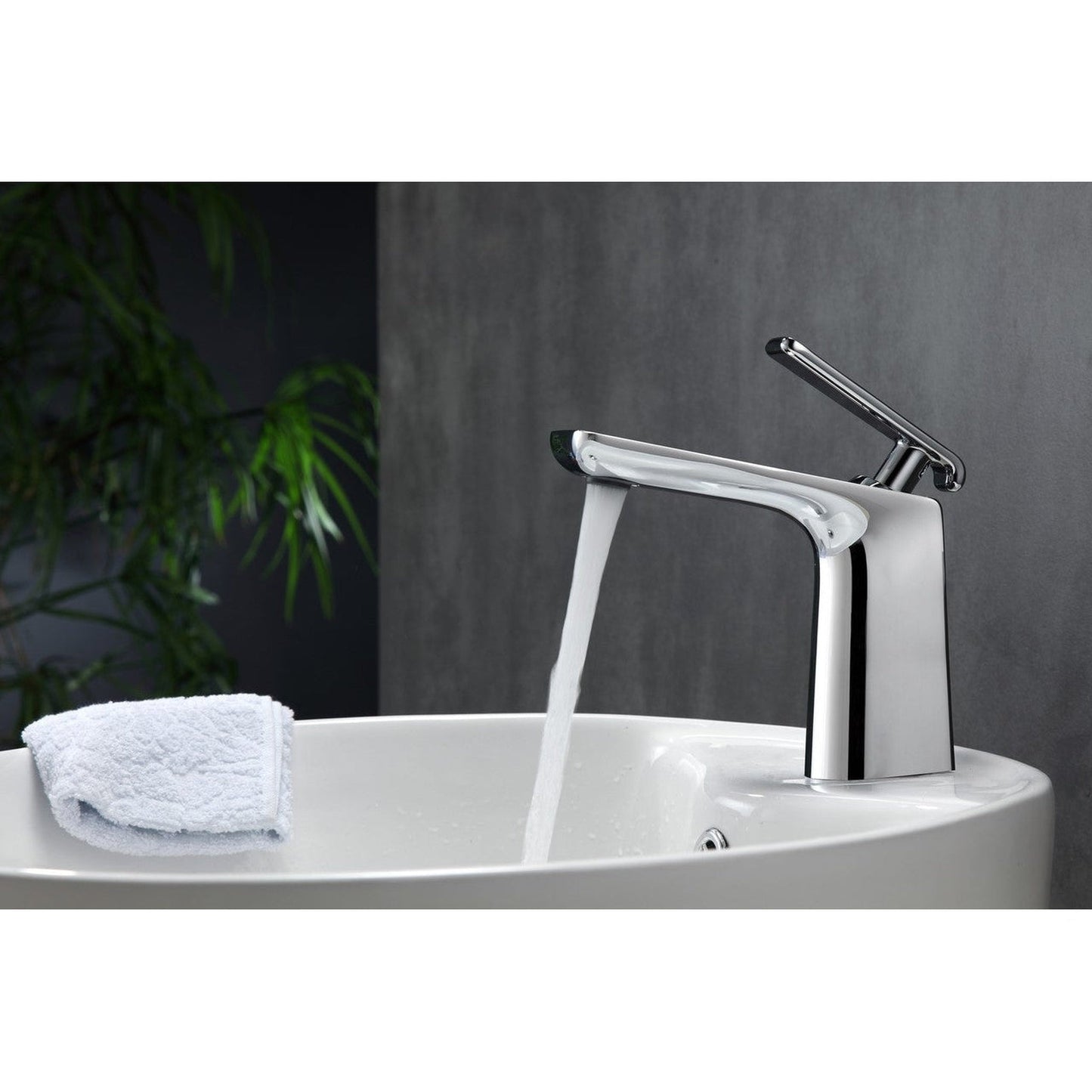 KubeBath Aqua Adatto 7" Single Hole Polished Chrome Bathroom Faucet