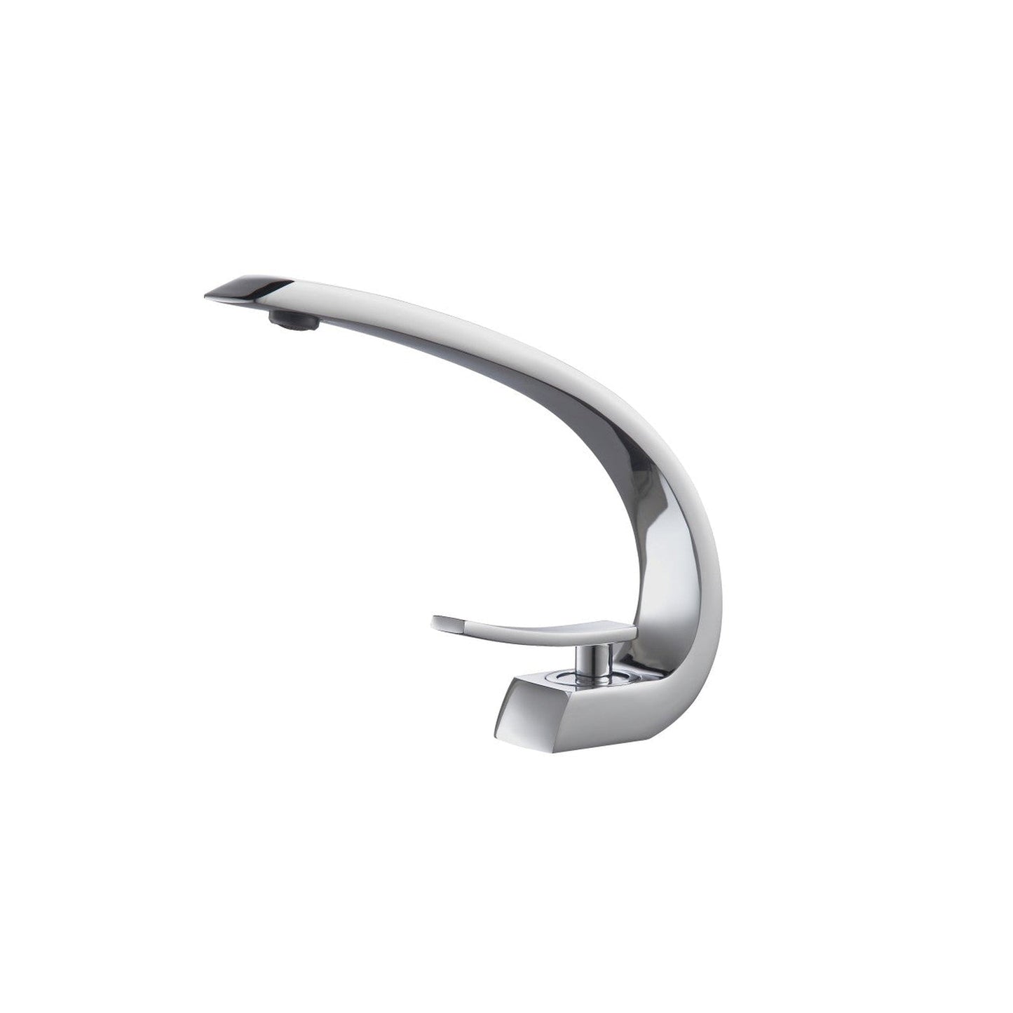 KubeBath Aqua Arcco 6" Single Lever Polished Chrome Modern Bathroom Faucet