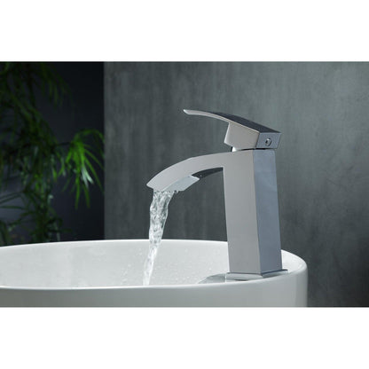 KubeBath Aqua Balzo 7" Wide Spread Polished Chrome Bathroom Faucet