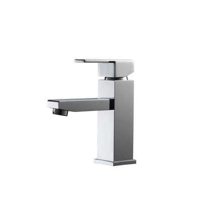 KubeBath Aqua Piazza 7" Single Hole Polished Chrome Bathroom Faucet