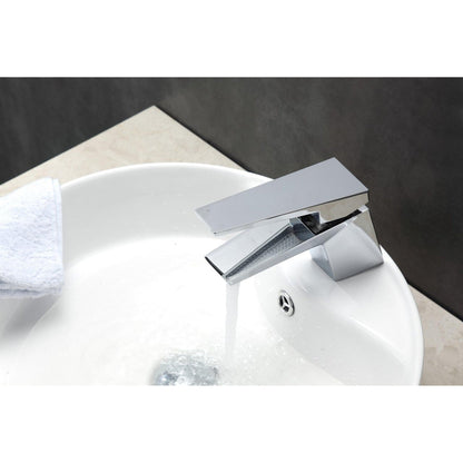 KubeBath Aqua Siza 5" Single Hole Polished Chrome Modern Bathroom Faucet