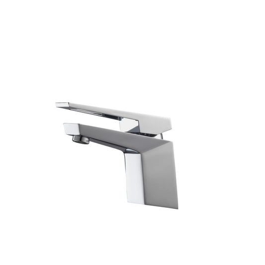 KubeBath Aqua Siza 5" Single Hole Polished Chrome Modern Bathroom Faucet