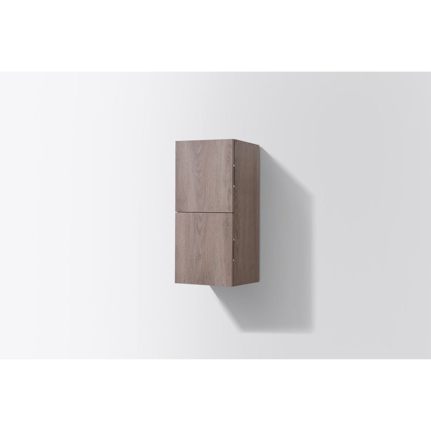KubeBath Bliss 12"x 28" Butternut Wood Veneer Linen Side Cabinet With Two Storage Areas