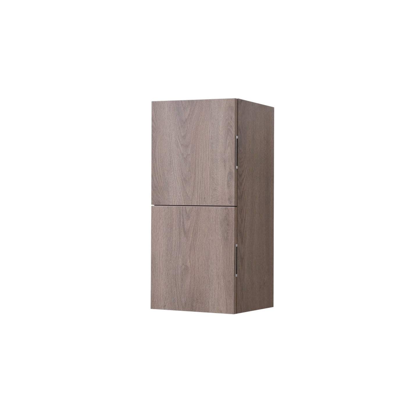 KubeBath Bliss 12"x 28" Butternut Wood Veneer Linen Side Cabinet With Two Storage Areas