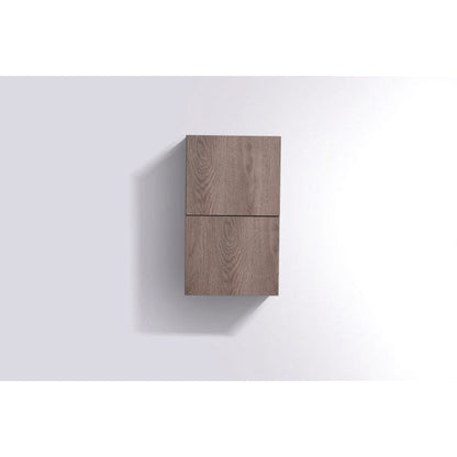KubeBath Bliss 14"x 24" Butternut Wood Veneer Linen Side Cabinet With Two Storage Areas