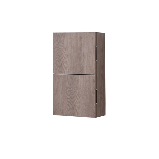 KubeBath Bliss 14"x 24" Butternut Wood Veneer Linen Side Cabinet With Two Storage Areas