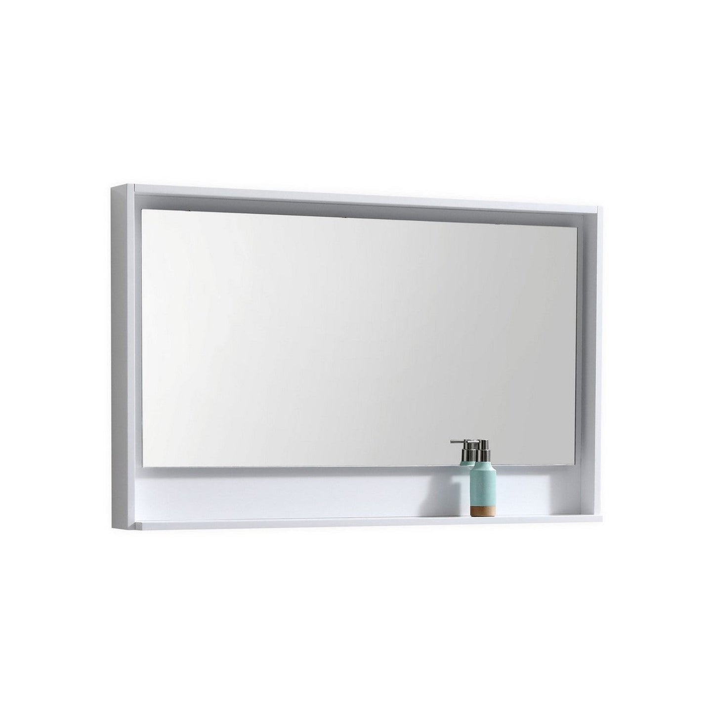 KubeBath Cisco 48" Stainless Steel Chrome Console Freestanding Modern Bathroom Vanity With Single Integrated Acrylic Sink With Overflow and 48" White Framed Mirror