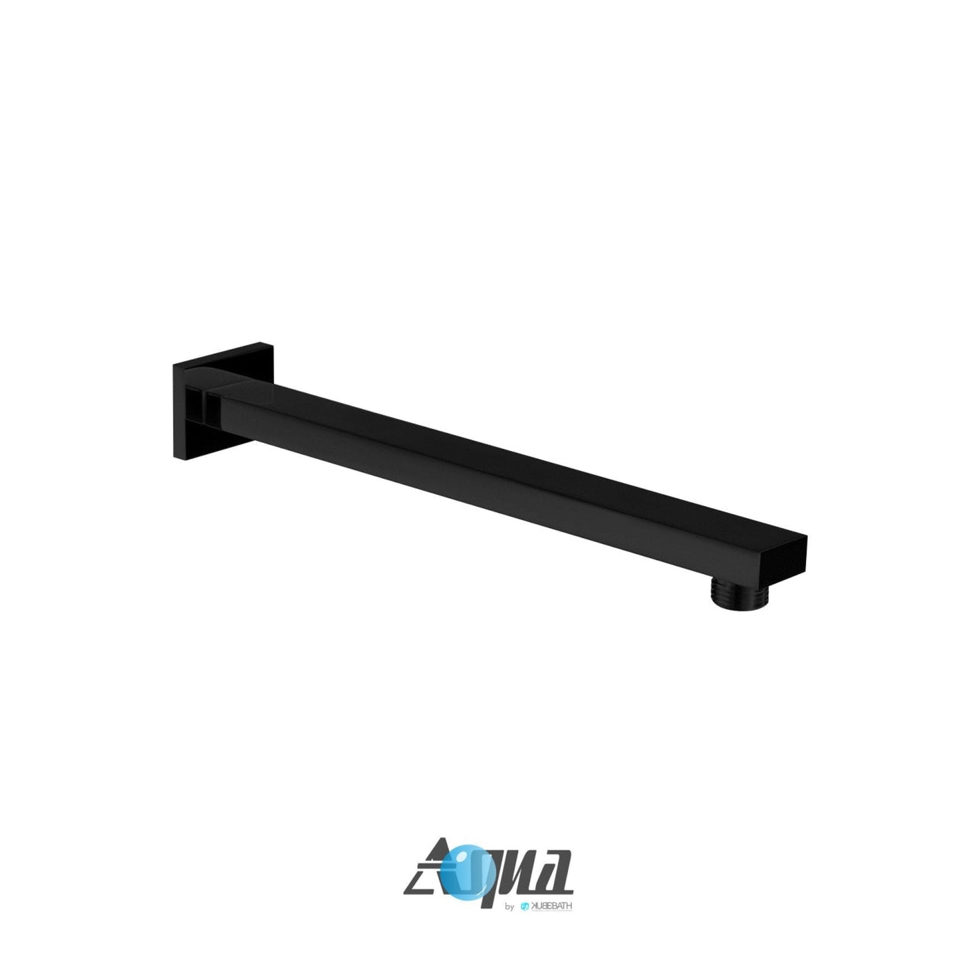 Kubebath Aqua Piazza 12" Matte Black Ceiling Mount Square With Head Rain Shower Set