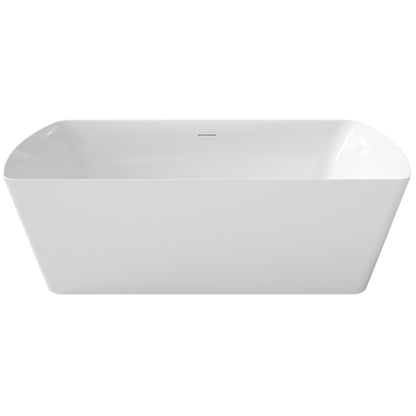 LaToscana Akoya Bilbao 71" White Gloss Freestanding Acrylic Soaking Bathtub