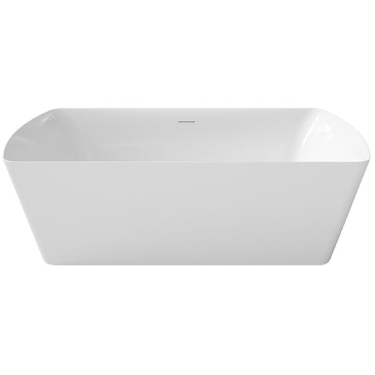 LaToscana Akoya Bilbao 71" White Gloss Freestanding Acrylic Soaking Bathtub