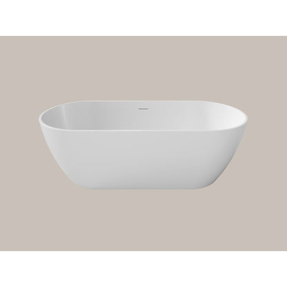 LaToscana Akoya Venezia 67" White Gloss Freestanding Acrylic Soaking Bathtub