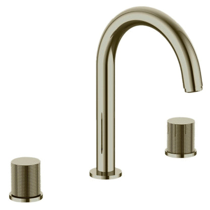 LaToscana Alessandra Brushed Nickel Roman Tub Faucet With Grip Handles