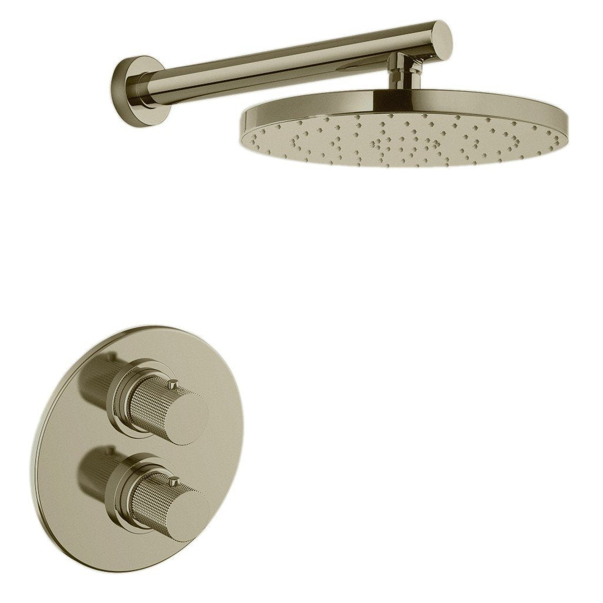 LaToscana Alessandra Brushed Nickel Thermostatic Shower Kit