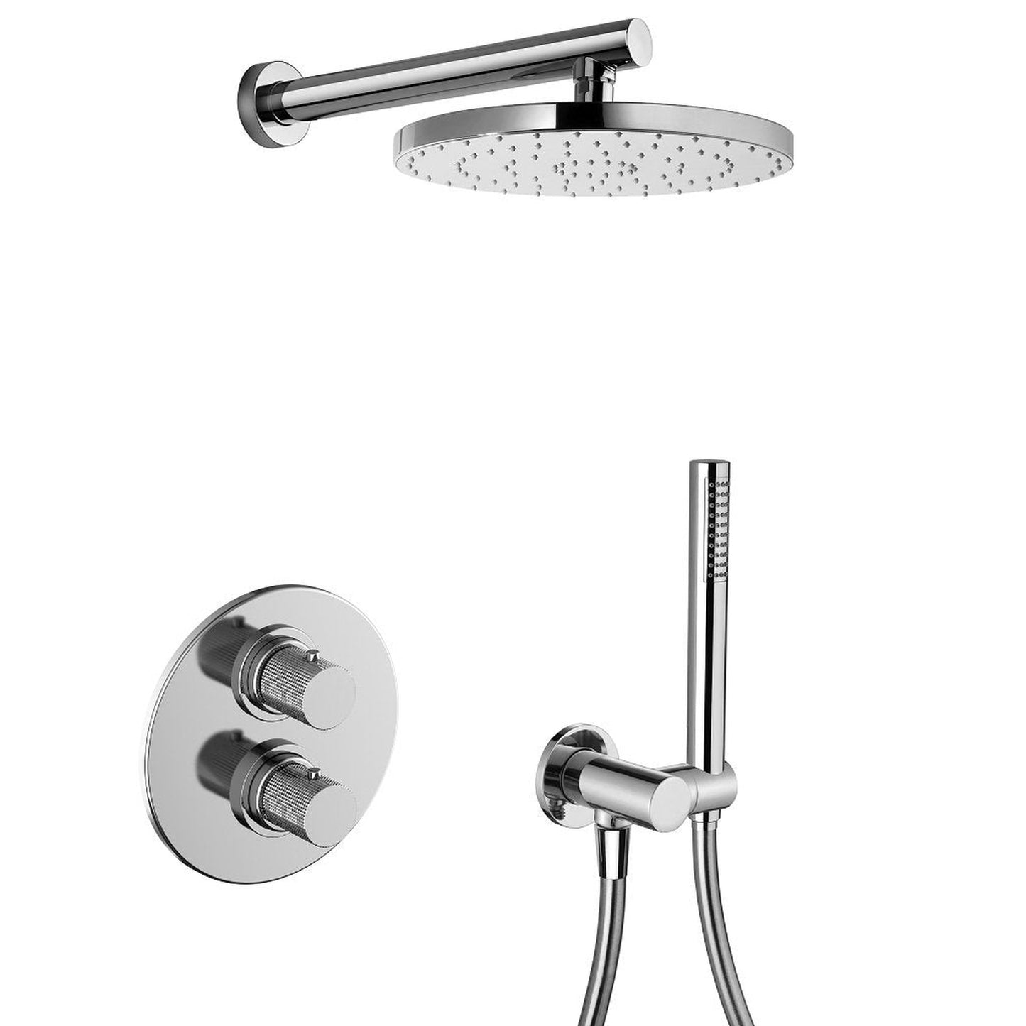 LaToscana Alessandra Chrome Thermostatic Shower Kit With Handheld Shower