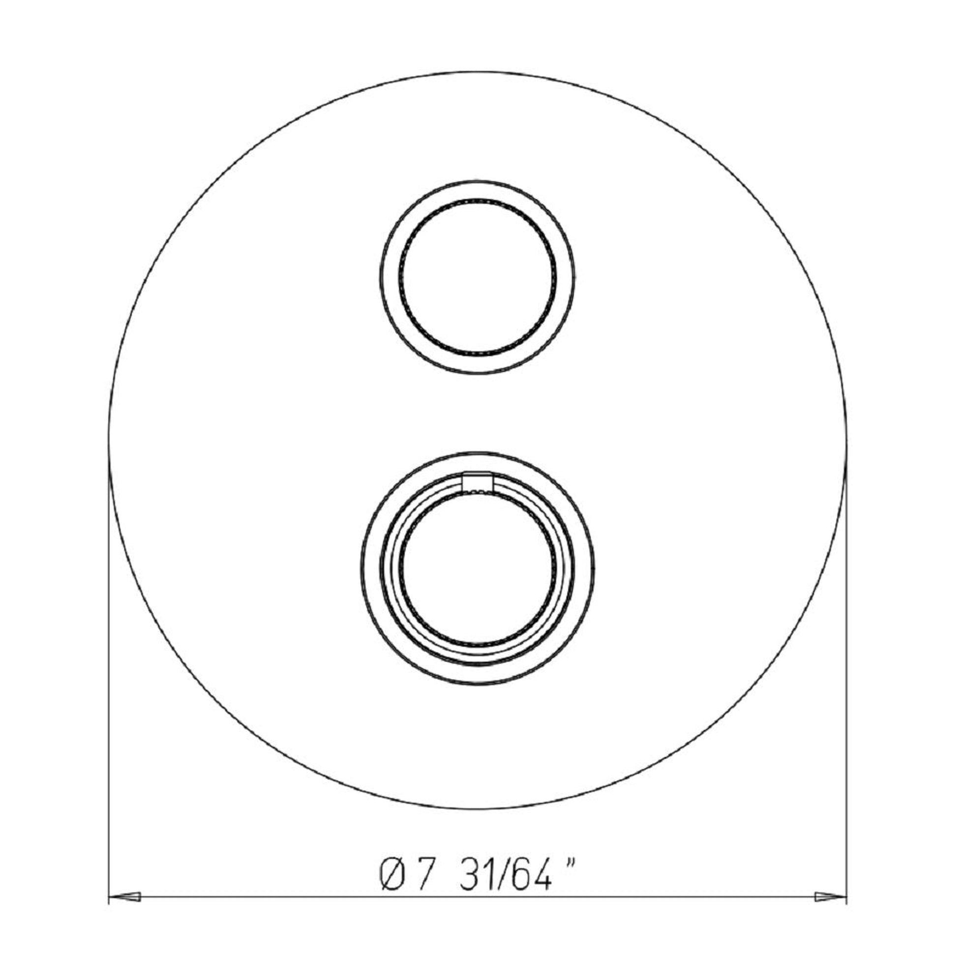 LaToscana Alessandra Chrome Thermostatic Trim With 3/4" Ceramic Disc Volume Control
