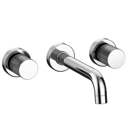 LaToscana Alessandra Chrome Wall-Mounted Lavatory Faucet With Grip Handles
