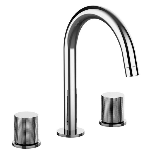 LaToscana Alessandra Chrome Widespread Lavatory Faucet With Grip Handles