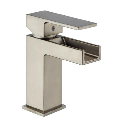 LaToscana E-Commerce Brushed Nickel Dax Waterfall Single Control Lavatory Faucet