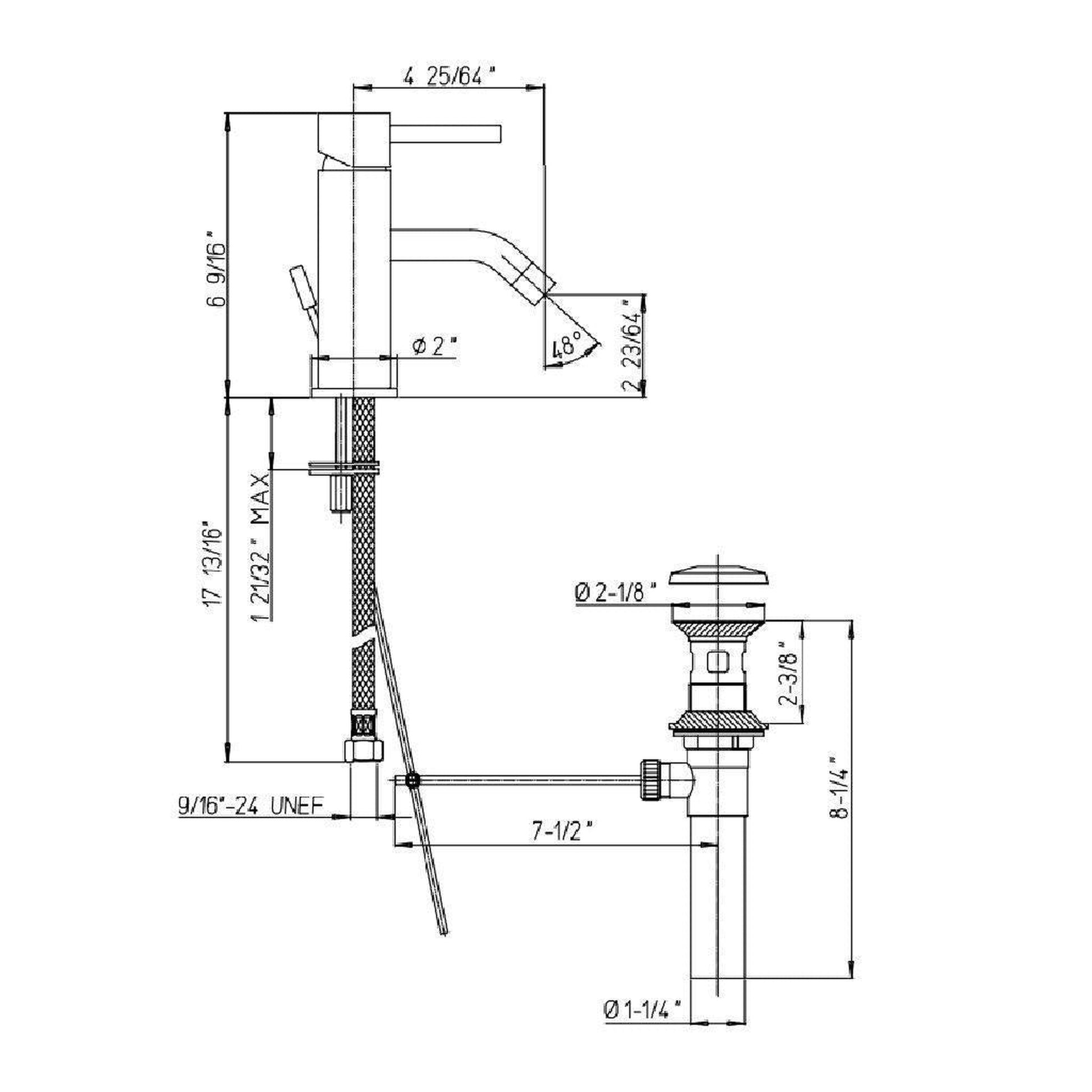 LaToscana E-Commerce Chrome Axia Single Control Lavatory Faucet