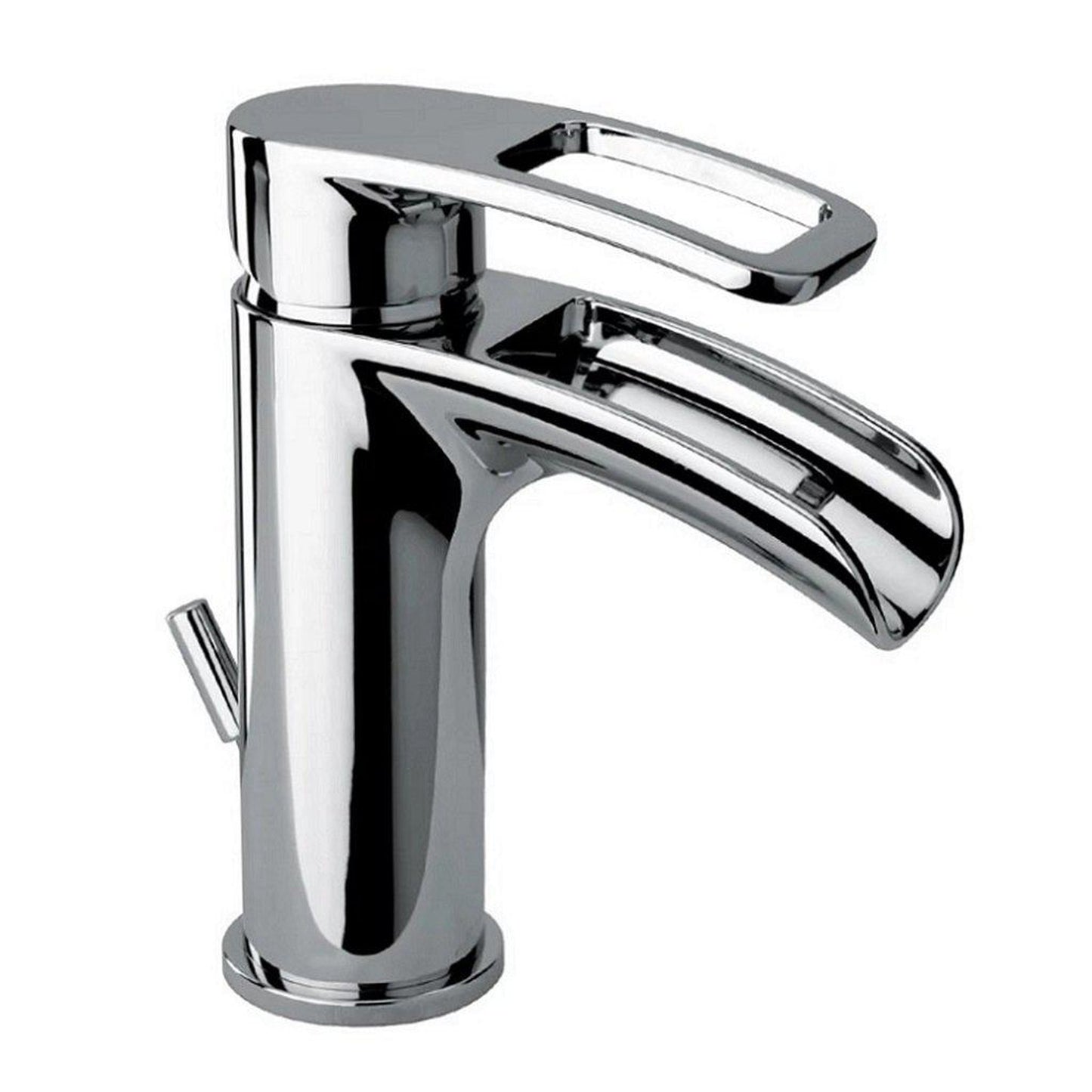 LaToscana E-Commerce Chrome Ovo Small Waterfall Single Handle Lavatory Faucet