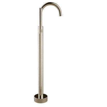 LaToscana Elba Brushed Nickel Floor-Mounted Freestanding Tub Filler With Handheld Shower