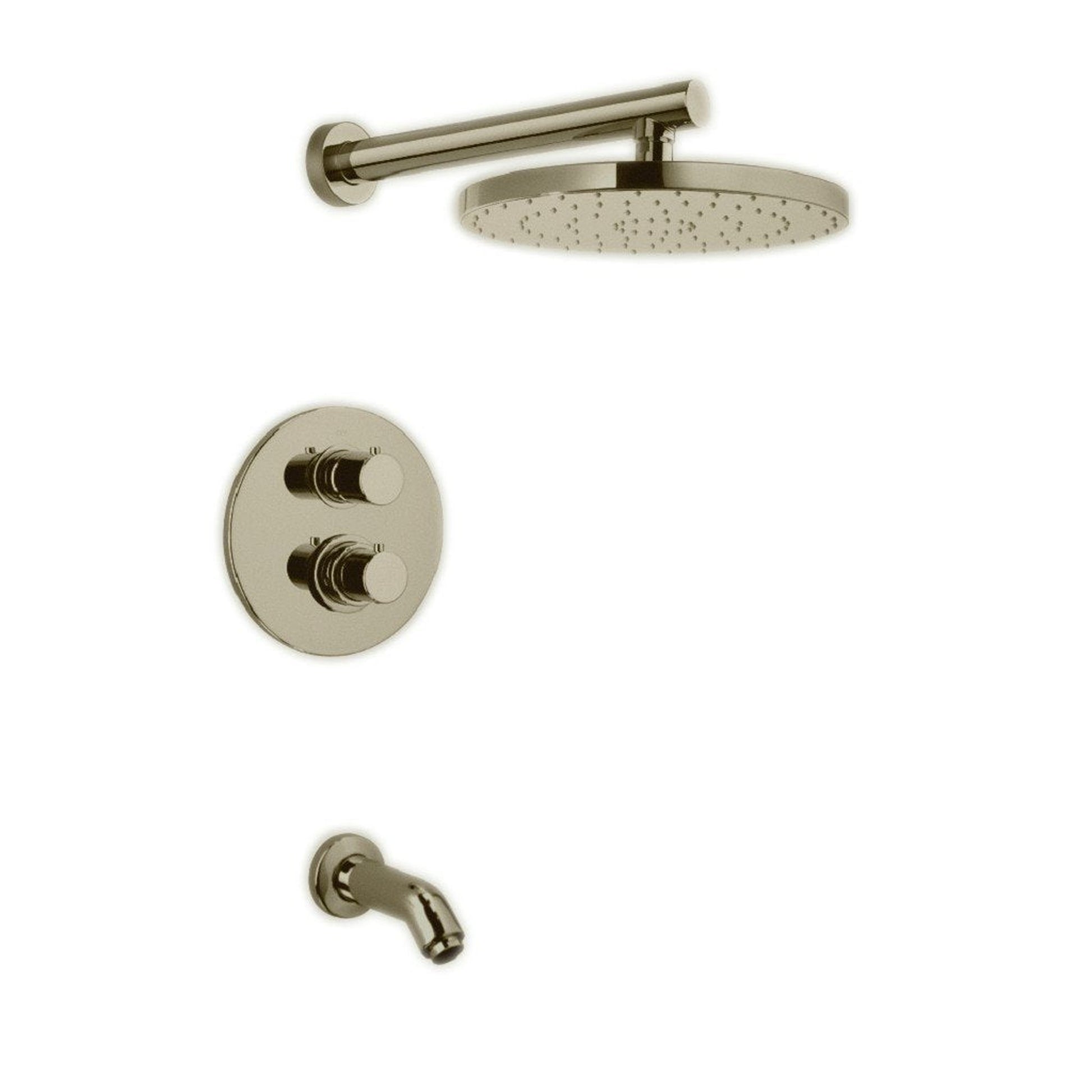 LaToscana Elba Brushed Nickel Pressure Balance Tub & Shower Kit