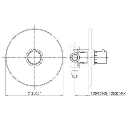 LaToscana Elba Chrome 3/4" Thermostatic Trim