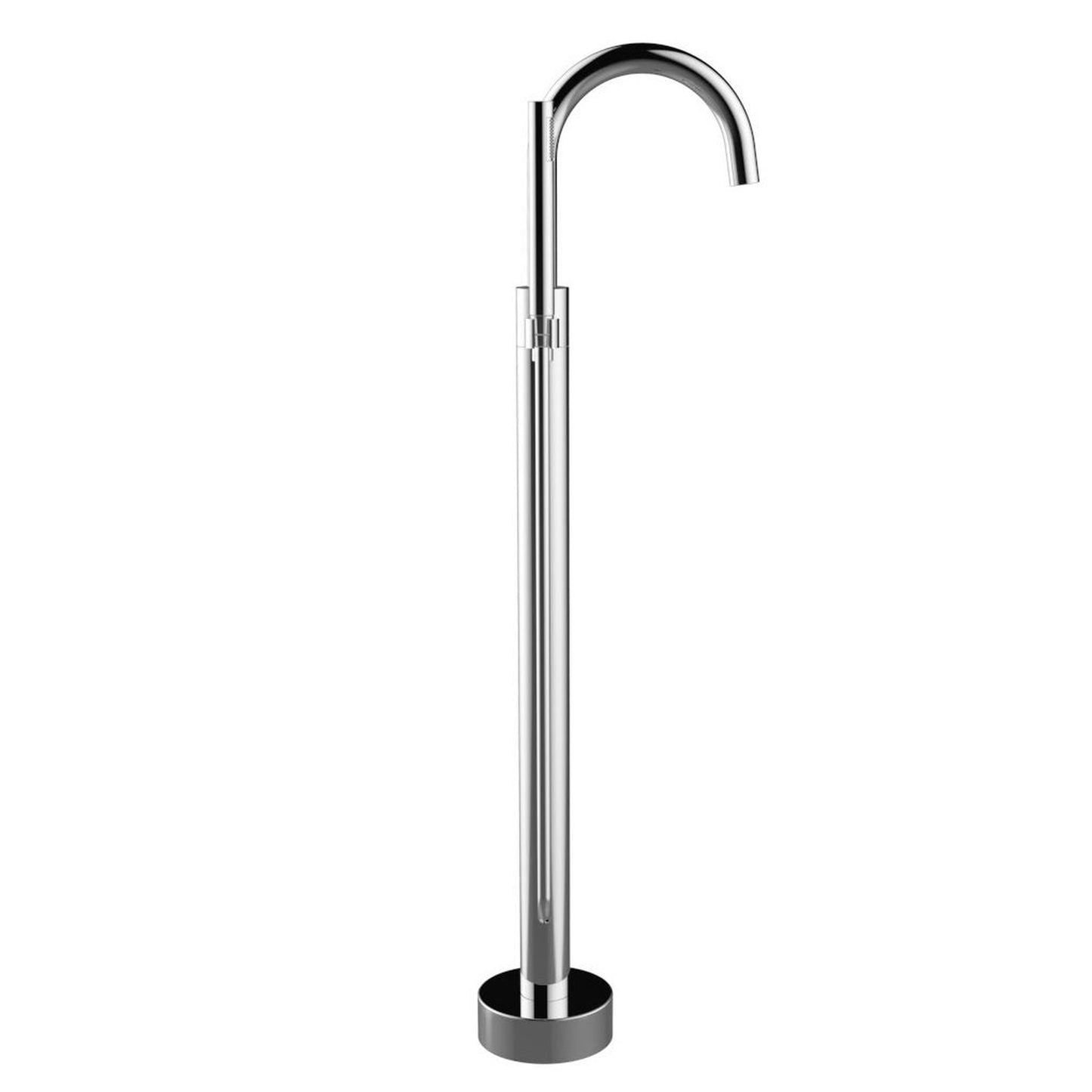 LaToscana Elba Chrome Floor-Mounted Freestanding Tub Filler With Handheld Shower