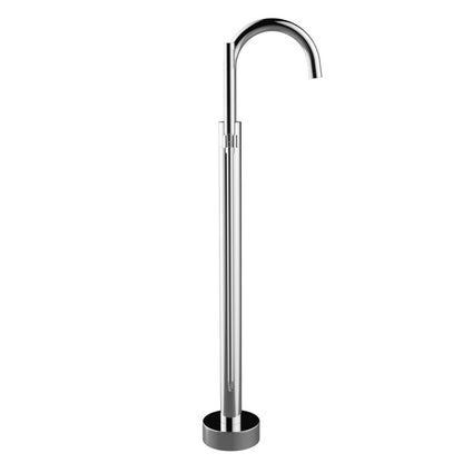 LaToscana Elba Chrome Floor-Mounted Freestanding Tub Filler With Handheld Shower