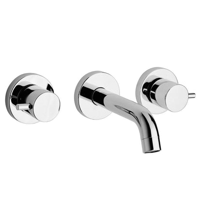 LaToscana Elba Chrome Wall-Mounted Lavatory Faucet With Lever Handles