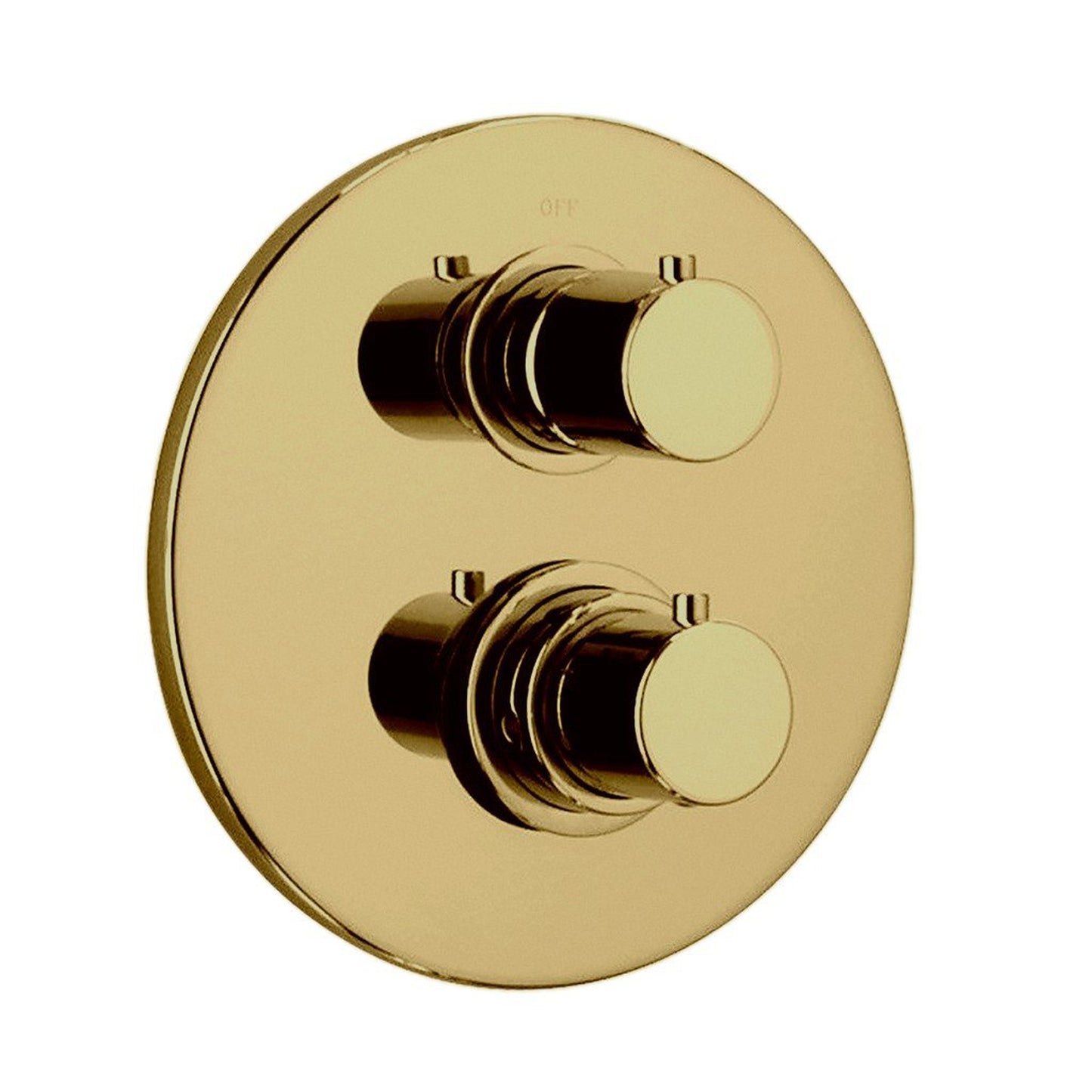 LaToscana Elba Matt Gold Thermostatic Trim With 2-Way Diverter Volume Control